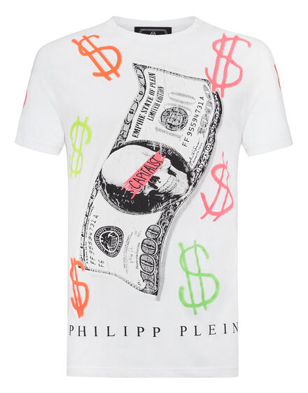 T-shirt Platinum Cut Round Neck Dollar