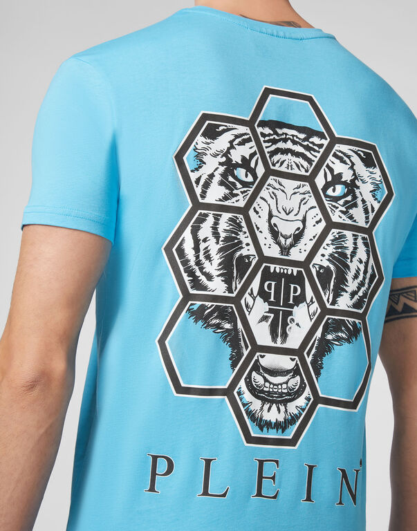 T-shirt V-Neck SS Hexagon tiger