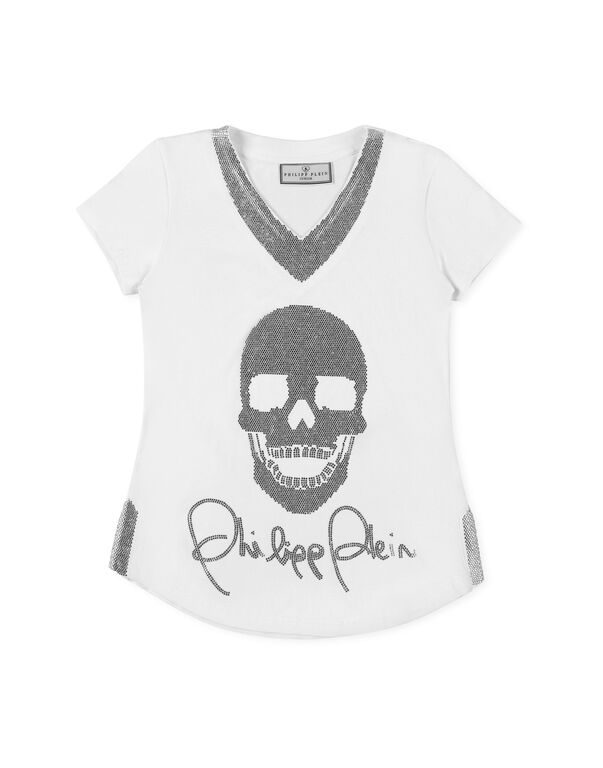 T-shirt V-Neck SS Skull