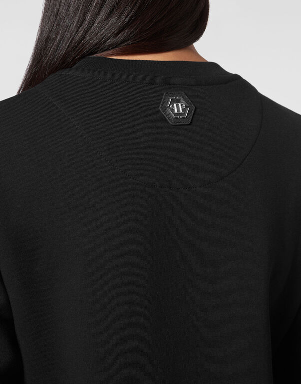 Sweatshirt LS Monogram with Crystals