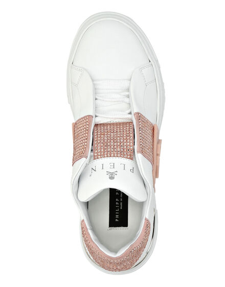 LO-TOP SNEAKERS PHANTOM KICK$ LEATHER HEXAGON WITH Crystals