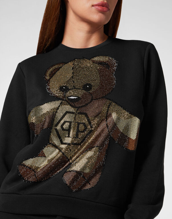Sweatshirt with Crystals Teddy Bear