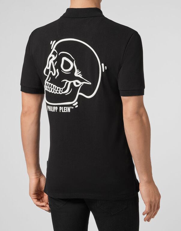 Polo shirt SS Outline  Skull