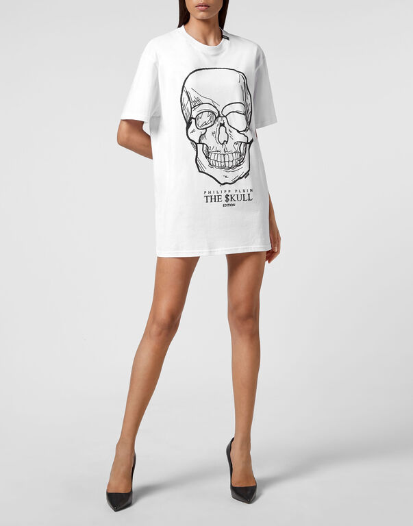 T-shirt Round Neck SS stones Skull