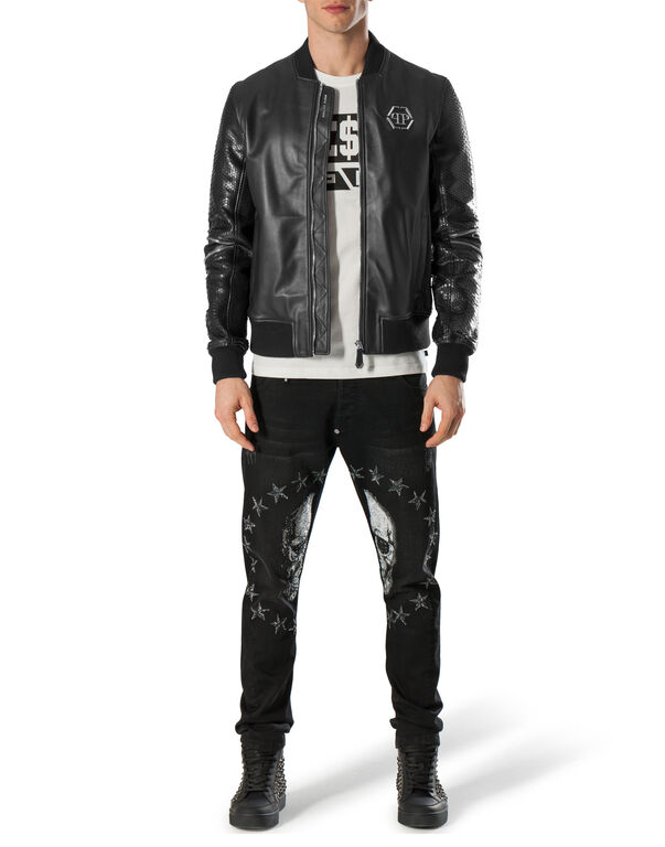 Leather Bomber "Tian"