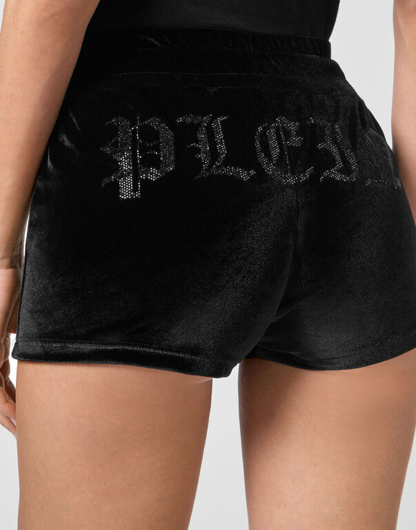 Velvet Jogging Hot Pants Shorts Gothic Plein