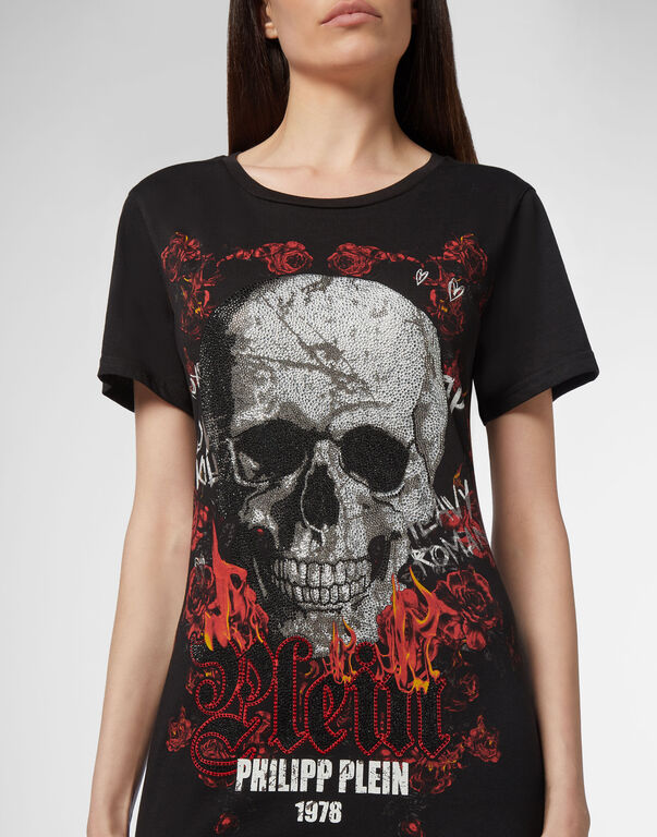 T-shirt Dress Round Neck SS Skull
