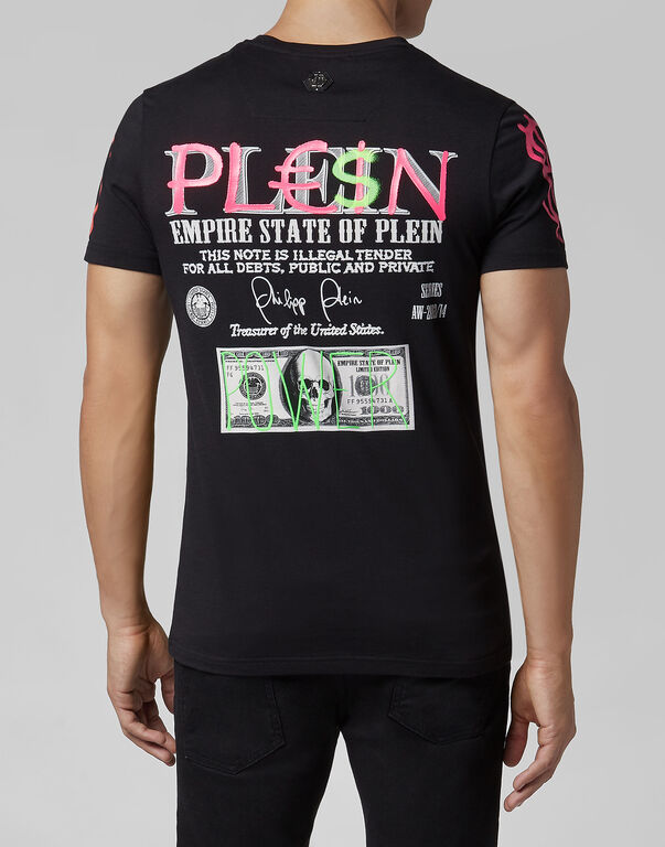 T-shirt Platinum Cut Round Neck Dollar
