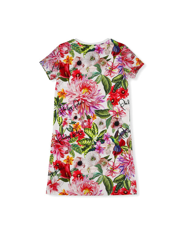 T-Shirt Short Dresses Flowers