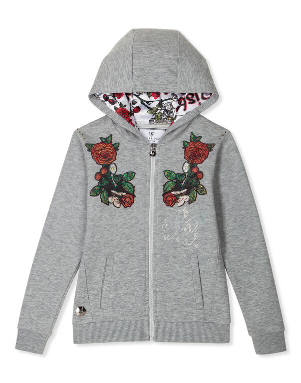 Hoodie Sweatjacket "Flower Alem"