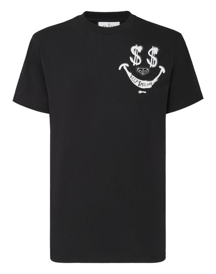 T-shirt Round Neck SS print Keep $miling