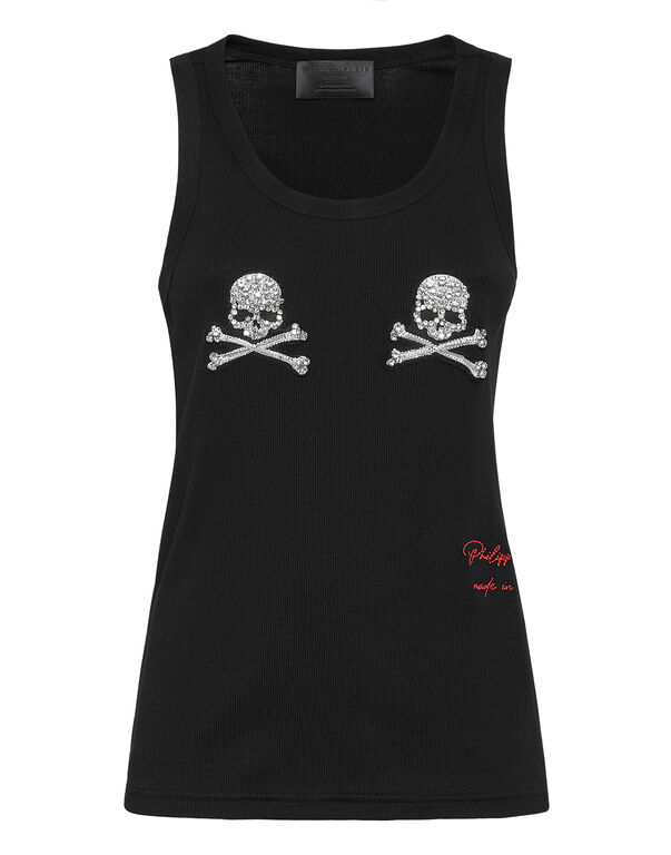 Tank top Crystal Skull with Crystals