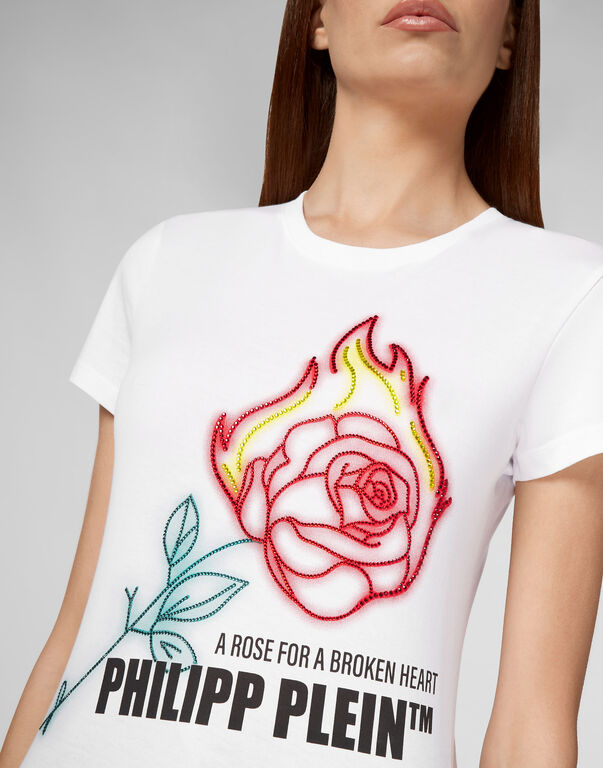 T-shirt Round Neck SS Neon rose