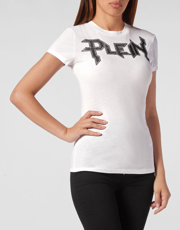 T-shirt Round Neck Sexy Pure Fit Crystal