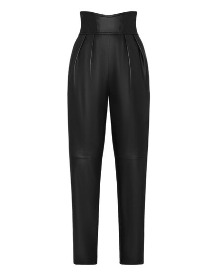 Leather Trousers Long 80's Fit Iconic Plein