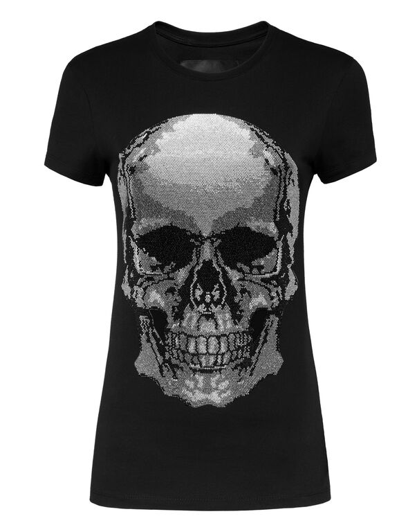 T-shirt Round Neck SS Classic Skull strass