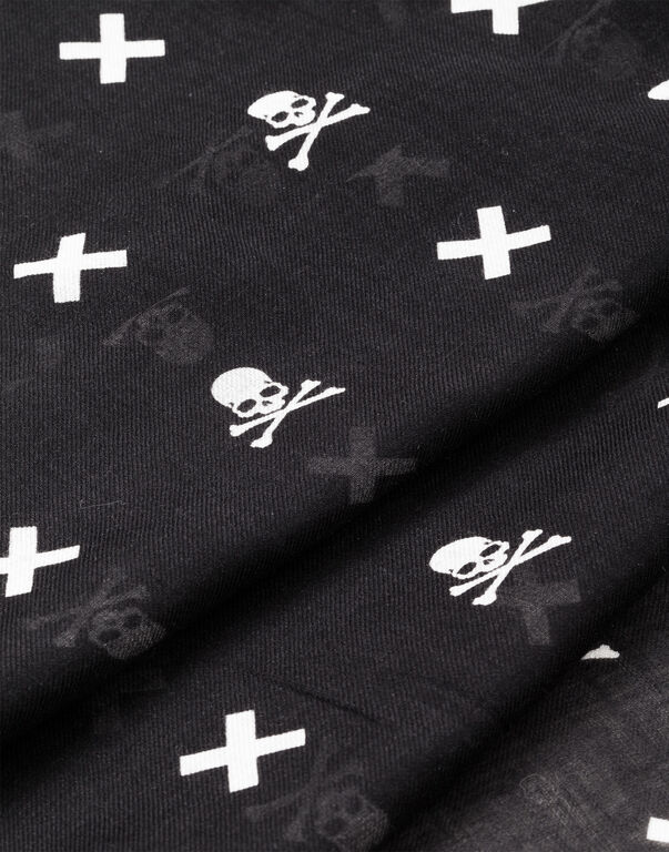 Long Scarf "Cross and skull"